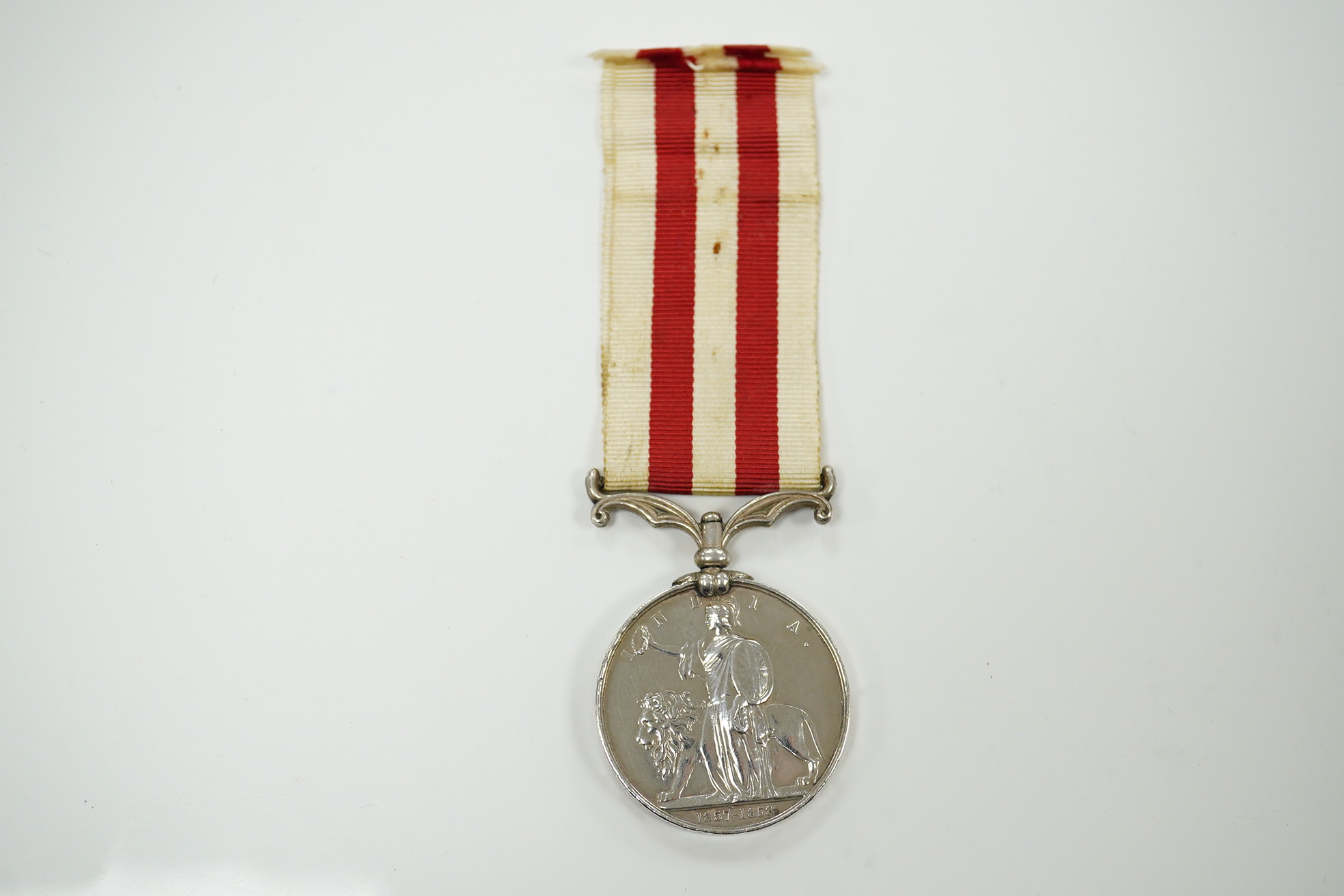 An Indian Mutiny Medal 1858 to 67 J.Saxon 1st Bn 6th Regt